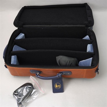 GARD BAGS ガードバッグス / エリート シリーズ 5-ECLV-NB トランペット用 トリプル ケース / ブラウンベジタブルタンニング レザー・ネイビー レザー トリム 画像2