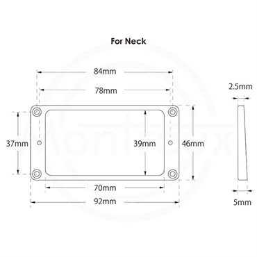 Montreux JPN Mounting Ring Neck Arched BK[商品番号 : 9704] 画像1
