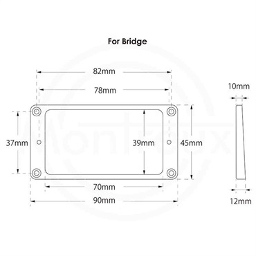 Montreux JPN Mounting Ring Bridge Flat BK[商品番号 : 8829] 画像1
