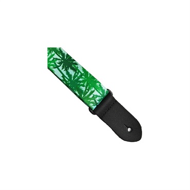 PERRI'S [最終処分]1.5  POLYESTER UKULELE STRAP - GREEN PALM TREES 画像1