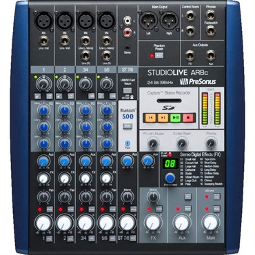 PreSonus StudioLive AR8c Analog Mixer (プリソナス)(スタジオワン)(ミキサー)(オーディオインターフェイス) 画像1