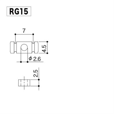 GOTOH RG15 C ストリングリテーナー ギター用 (Chrome) 画像1
