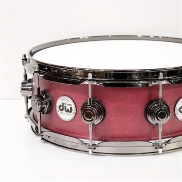 dw USED 中古 Collector's Pure Maple Snare Drum 14''×5'' - Cherry Satin Oil / Black NIckel Hardware 画像1