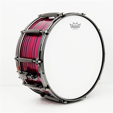 Pearl 【創業50周年大決算SALE】MMGC1465S/BN #T18 [Masters Maple Gum 14×6.5 Snare Drum - Nitro Red and Black Lacquer Swirl w/Nickel Hardware]【Pearlファクトリーツアー2024オーダー品】【店頭展示特価品】 画像3