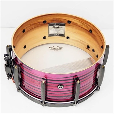 Pearl 【創業50周年大決算SALE】MMGC1465S/BN #T18 [Masters Maple Gum 14×6.5 Snare Drum - Nitro Red and Black Lacquer Swirl w/Nickel Hardware]【Pearlファクトリーツアー2024オーダー品】【店頭展示特価品】 画像8