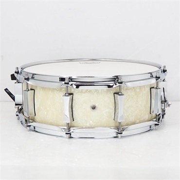 PORK PIE 【最安SALE】8ply Maple Snare Drum 14×5 - Vintage White Marine Pearl Wrap【店頭展示特価品】 画像1