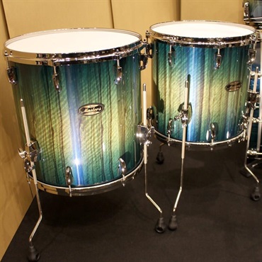 Pearl 【値下げしました！】Masters Maple/Gum 5pc Drum Set - Scuba Blue Over Black Limba w/Nickel Hardware【Pearlファクトリーツアー2024オーダー品】【店頭展示特価品】 画像5