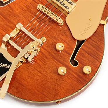 GRETSCH Electromatic LTD Flame Okoume Broadkaster Double-Cut with Bigsby（Roundup Orange） 画像4