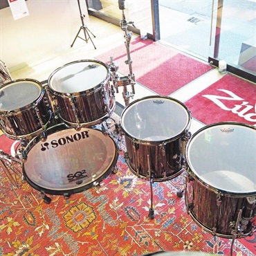 SONOR 【創業50周年大決算SALE】SQ2 System Beech Heavy 5pc Drum Kit -Ebony High Gloss- [BD22，TT10，TT12，FT14，FT16]【店頭展示特価品】 画像8