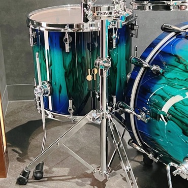 SONOR SQ2 System Beech Vintage 4pc Drum Kit - Green Lacquer over Blue Burst Finish with African Marble [BD22，TT10&12，FT16]【特注品】【店頭展示特価品】 画像4