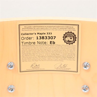 dw 【イケベ楽器店創業50周年記念モデル】DR366514SSN-DC3 [Collector's Pure Maple ''333'' Shell 14x6.5 / Quick Candy Black Burst over Italian Sycamore Exotic Veneer - Ziricote Inlay w/ Gold Leaf Pinstripes] 画像8