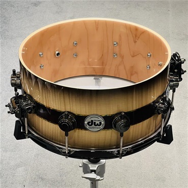 dw 【イケベ楽器店創業50周年企画モデル】 DR366514SSN-DC3 [Collector's Pure Maple ''333'' Shell 14×6.5 / Quick Candy Black Burst over Italian Sycamore Exotic Veneer - Ziricote Inlay w/ Gold Leaf Pinstripes] 画像3