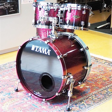 TAMA USED 中古 Starclassic Walnut/Birch 5pc Drum Kit - Molten Dark Raspberry Fade[打面側バスドラムフープ交換あり] 画像2