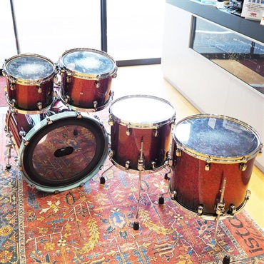 TAMA USED 中古 Starclassic Walnut/Birch 5pc Drum Kit - Molten Dark Raspberry Fade[打面側バスドラムフープ交換あり] 画像7