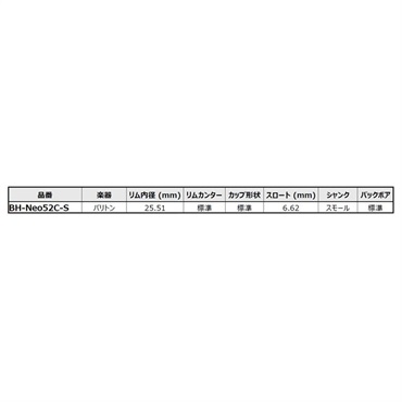 YAMAHA ヤマハ / Neoシリーズ Neo52C-S バリトン (スモールシャンク)用 マウスピース 画像4