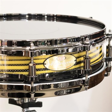 Pearl 【イケベ楽器店創業50周年記念モデル】Masterworks Snare Drum 14x3.5 Free Floating - Gold Swirl on Black Carbon 画像1