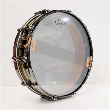 Pearl 【イケベ楽器店創業50周年記念モデル】Masterworks Snare Drum 14x3.5 Free Floating - Gold Swirl on Black Carbon 画像5