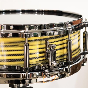 Pearl 【イケベ楽器店創業50周年記念モデル】Masterworks Snare Drum 14x5 Free Floating - Gold Swirl on Black Carbon 画像2