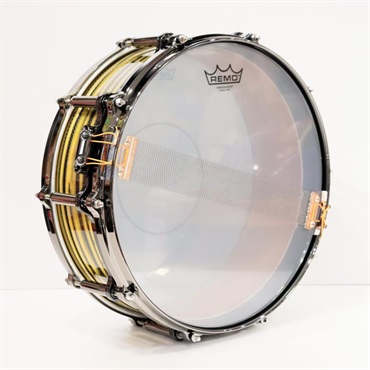 Pearl 【イケベ楽器店創業50周年記念モデル】Masterworks Snare Drum 14x5 Free Floating - Gold Swirl on Black Carbon 画像5