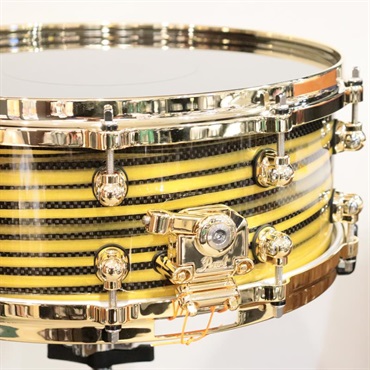 Pearl 【イケベ楽器店創業50周年記念モデル】Masterworks Snare Drum 14x5.5 - Gold Swirl on Black Carbon 画像2