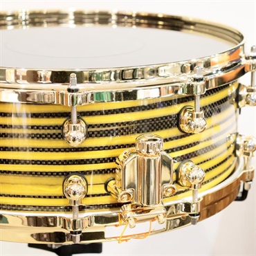 Pearl 【イケベ楽器店創業50周年記念モデル】Masterworks Snare Drum 14x5.5 - Gold Swirl on Black Carbon 画像4