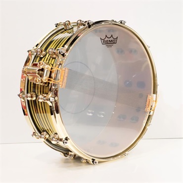 Pearl 【イケベ楽器店創業50周年記念モデル】Masterworks Snare Drum 14x5.5 - Gold Swirl on Black Carbon 画像6