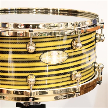 Pearl 【イケベ楽器店創業50周年記念モデル】Masterworks Snare Drum 14x6.5 - Gold Swirl on Black Carbon 画像1