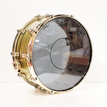 Pearl 【イケベ楽器店創業50周年記念モデル】Masterworks Snare Drum 14x6.5 - Gold Swirl on Black Carbon 画像5