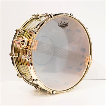 Pearl 【イケベ楽器店創業50周年記念モデル】Masterworks Snare Drum 14x6.5 - Gold Swirl on Black Carbon 画像6