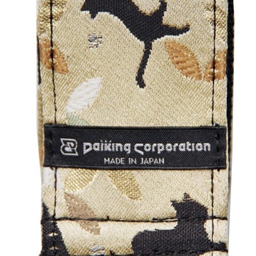 Daiking Corporation 【夏のボーナスセール】 西陣織りギターストラップ DGS-NKCS-60 金欄猫影絵柄 画像3