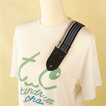 tsundrum_chan へいらっしゃい！ギターストラップ　ブルーグレー 画像2