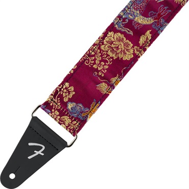 Fender USA Satin Dragon Strap， Wine [0990638053] 画像1