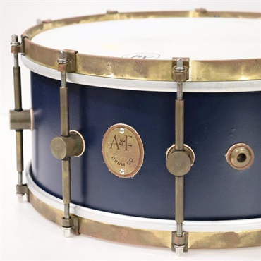 A&F Drum Co USED 中古 Chandler Blue Club 14''×6.5'' with Brass Hoops 画像1