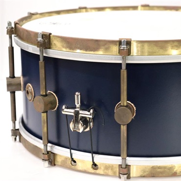 A&F Drum Co USED 中古 Chandler Blue Club 14''×6.5'' with Brass Hoops 画像2