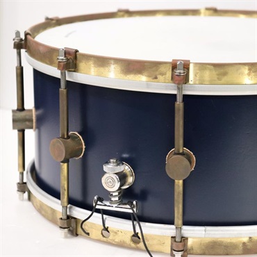 A&F Drum Co USED 中古 Chandler Blue Club 14''×6.5'' with Brass Hoops 画像3