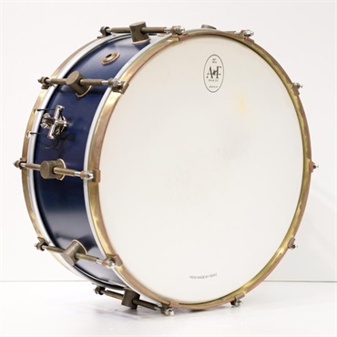 A&F Drum Co USED 中古 Chandler Blue Club 14''×6.5'' with Brass Hoops 画像4