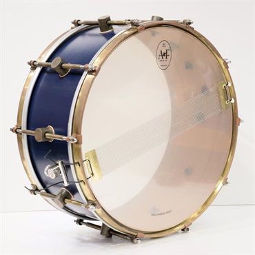 A&F Drum Co USED 中古 Chandler Blue Club 14''×6.5'' with Brass Hoops 画像5