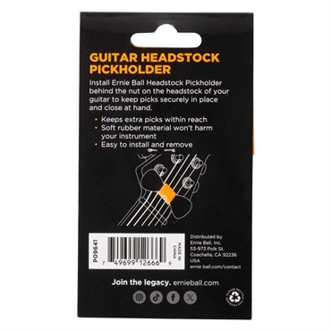 ERNIE BALL Pickholder Guitar Headstock[#P09641] 画像2