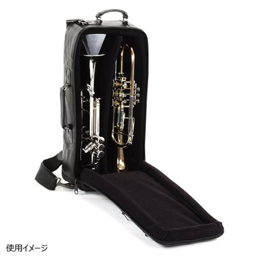 GARD BAGS ガードバッグス / プロ シリーズ 4-MCLK トランペット用 ダブル ケース / ブラック レザー 画像4