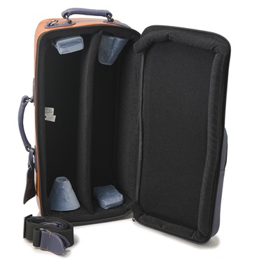 GARD BAGS ガードバッグス / エリート シリーズ 4-ECLV-NB トランペット用 ダブル ケース / ブラウン ベジタブルタンニング レザー・ネイビー レザー トリム 画像3