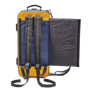 GARD BAGS ガードバッグス / ファイバーグラス シリーズ 4-EHSNB-K トランペット用 ダブル ケース / ネイビーコーデュラ ナイロン・ブラックレザー トリム・イエローハイライト 【店頭展示品☆処分特価!!】 画像2