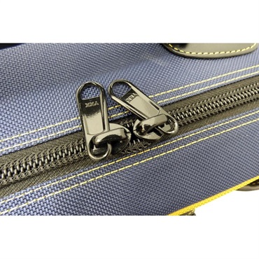 GARD BAGS ガードバッグス / ファイバーグラス シリーズ 4-EHSNB-K トランペット用 ダブル ケース / ネイビーコーデュラ ナイロン・ブラックレザー トリム・イエローハイライト 【店頭展示品☆処分特価!!】 画像5