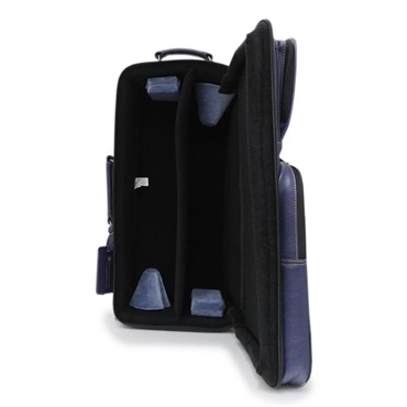 GARD BAGS ガードバッグス / エリート シリーズ 4-ECLK-NB トランペット用 ダブル ケース / クロコダイル型押し ブラック レザー・ネイビー レザー トリム 画像3