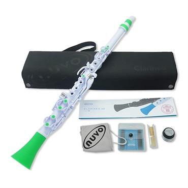 NUVO ヌーボ / N120CLGN クラリネオ プラスチック製 C調 クラリネット Clarineo(White/Green) 画像1