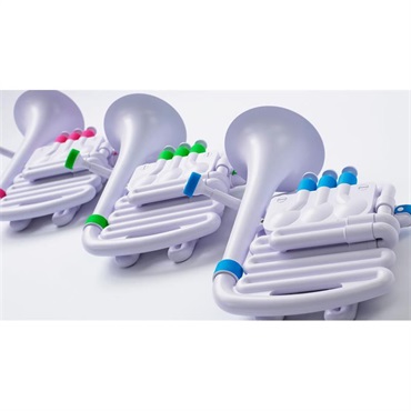 NUVO ヌーボ / N610JHWBL プラスチック製 B♭/C ホルン jHorn (White/Blue) 画像3
