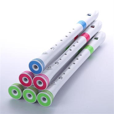 NUVO ヌーボ / FGREBLJP プラスチック製 ソプラノリコーダー Recorder (White/Blue) 画像3