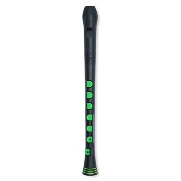 NUVO ヌーボ / N320RDBGR プラスチック製 シリコンキー付リコーダー Recorder+ (Black/Green) 画像1