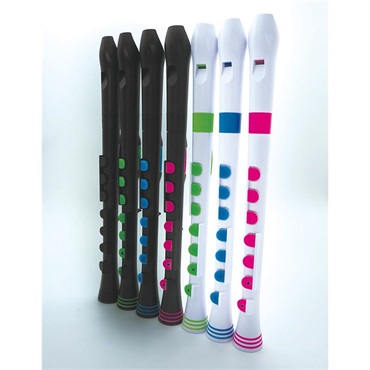 NUVO ヌーボ / N320RDBPK プラスチック製 シリコンキー付リコーダー Recorder+ (Black/Pink) 画像3