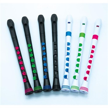 NUVO ヌーボ / N320RDBPK プラスチック製 シリコンキー付リコーダー Recorder+ (Black/Pink) 画像4