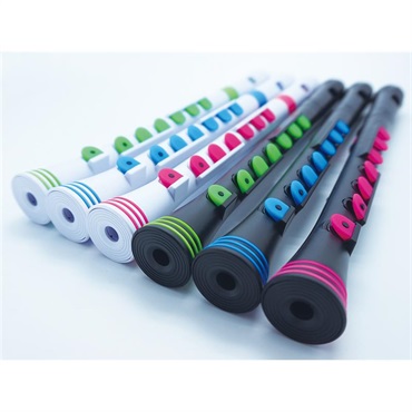 NUVO ヌーボ / N320RDWBL プラスチック製 シリコンキー付リコーダー Recorder+ (White/Blue) 画像2